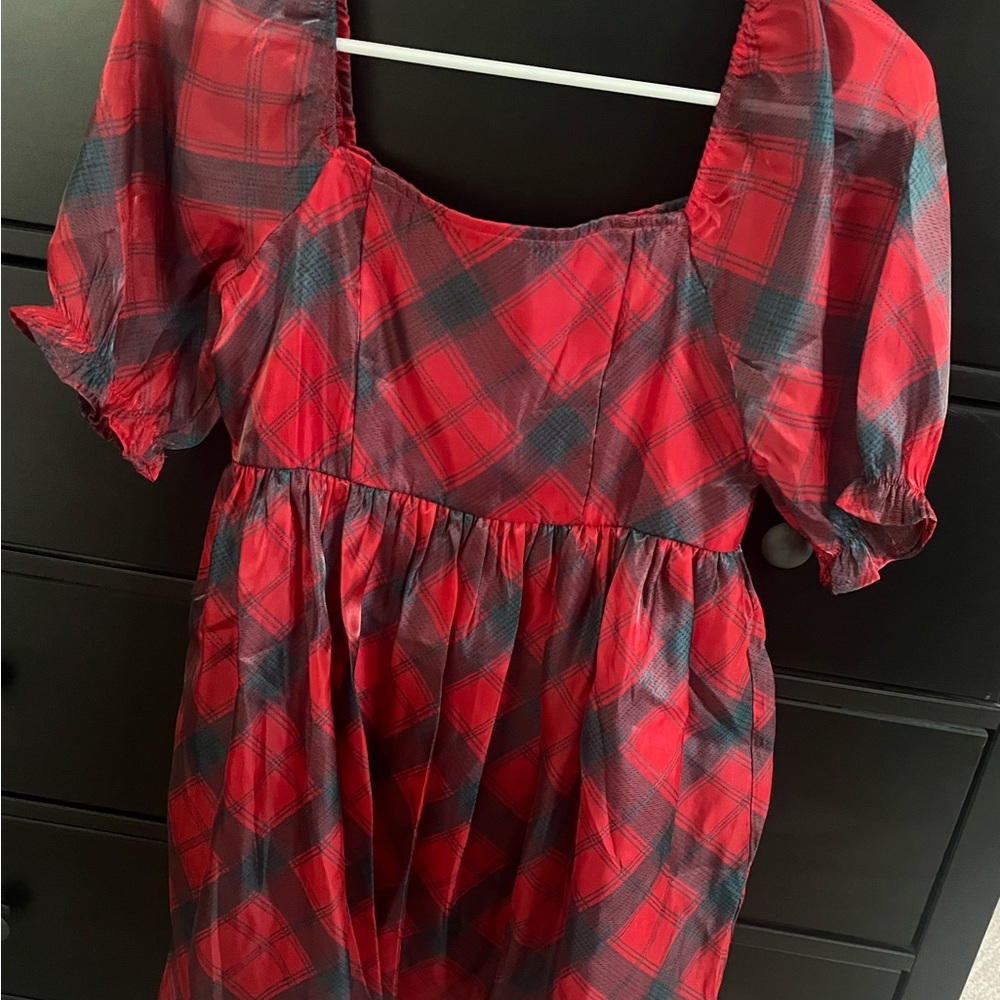 Franki by Francesca NWT Plaid Holiday Red and Black Kids Dress
